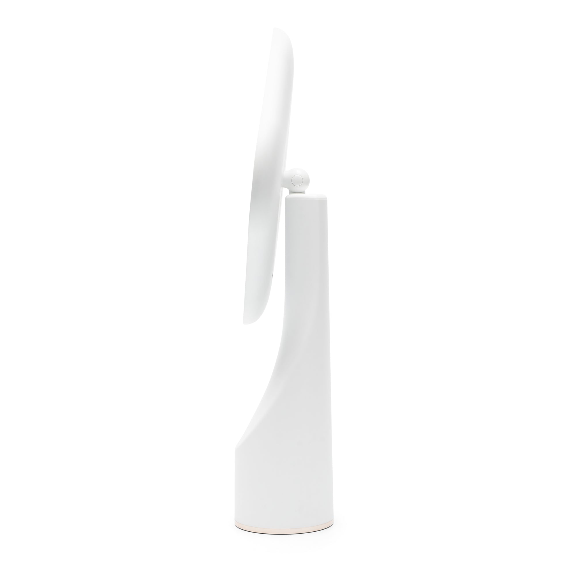 The Rio Illuminated Full Size Beauty Mirror features a modern, minimalist design with a sleek white finish and a tall, narrow base, resembling the clean lines of an upright mirror against a plain white background.