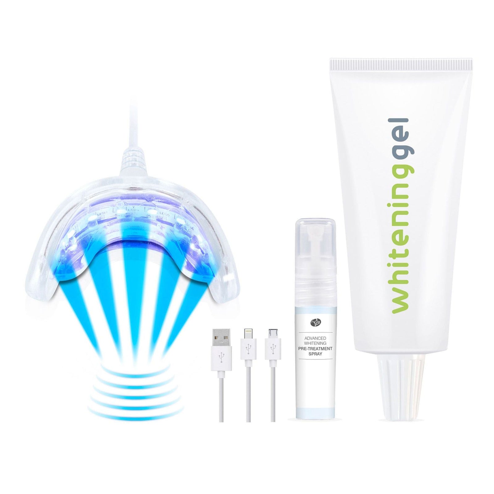Rio smile white advanced blue-light teeth whitening kit 